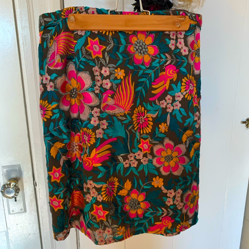 Anthropologie - Yoana Baraschi Embroidered Skirt